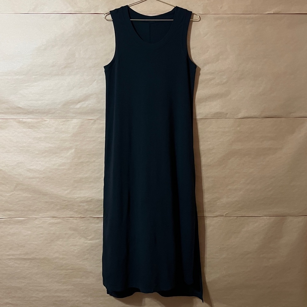 Lululemon | All Yours Tank Maxi Dress Vitasea Pima Cotton Black Size 8